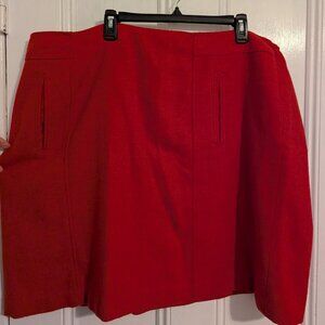 Talbots wool blend red skirt, Sz 22W